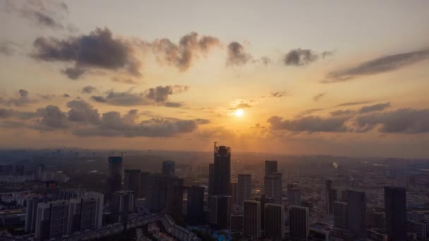 Vertraagde Luchtfotografie Van Guangzhou Moderne Stedelijke Landschap 2019 2020 Inclusief — Stockvideo