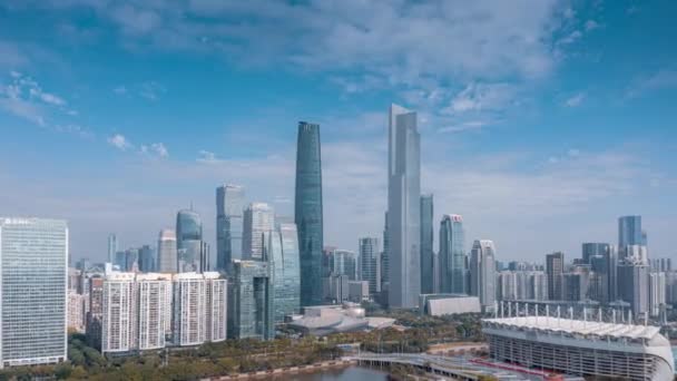 2021 2022年广州现代城市景观的航拍 包括桥梁 建筑等 — 图库视频影像