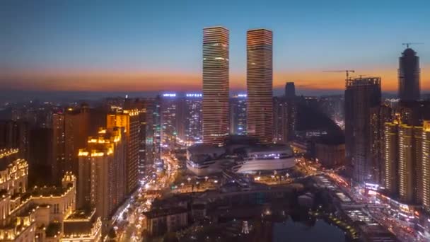 Вид Повітря Міські Пейзажі Місті Гуйян Гуйчжоу Китай — стокове відео