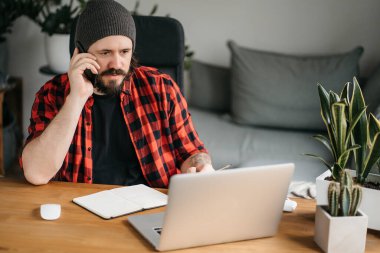 Portrait of young businessman in office. High quality photo