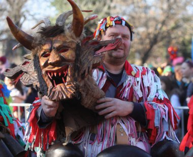 Sofia, Bulgaria - January 8, 2023: Masquerade festival 