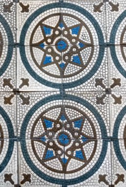 Architectural mosaic detail, abstract background for street, bath and pool.Mosaic floor.