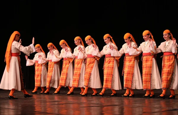 Sofie Bulharsko Března 2023 Lidé Tradičních Krojích Předvádějí Lidový Tanec — Stock fotografie