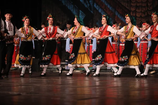 Sofie Bulharsko Března 2023 Lidé Tradičních Krojích Předvádějí Lidový Tanec — Stock fotografie
