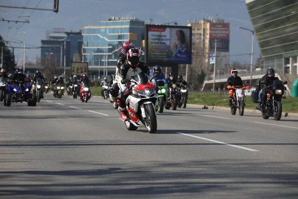Sofie Bulharsko Března 2023 Cyklisté Března 2023 Slavili Zahájení Motocyklové — Stock fotografie