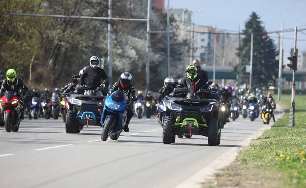 Σόφια Βουλγαρία Μαρτίου 2023 Ποδηλάτες Γιόρτασαν Την Έναρξη Της Σεζόν — Φωτογραφία Αρχείου