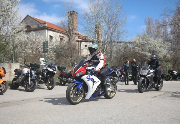 Sofía Bulgaria Marzo 2023 Los Ciclistas Celebraron Apertura Temporada Motociclismo — Foto de Stock