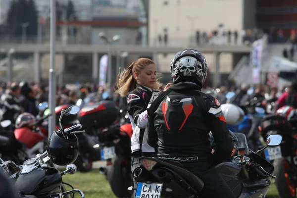 Sofia Bulgaria March 2023 Bikers Celebrated Opening Motorcycling Season Ride — Stock Photo, Image