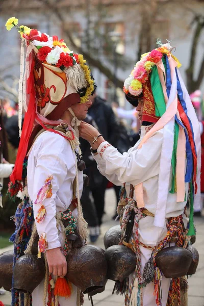 Elin Pelin Bulgarien Mars 2023 Masquerade Festival Elin Pelin Bulgarien — Stockfoto