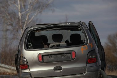 İhtiman, Bulgaristan - 15 Şubat 2024: Bulgaristan A1 karayolunda 15 Şubat 2024 