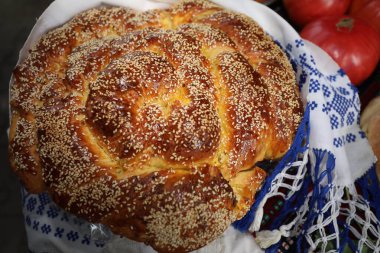 Kyustendil, Bulgaristan - 15 Ağustos 2025: Panagia - Bulgaristan 'ın Kyustendil kentinde Kutsal Bakire Meryem Ekmeğinin Yükseltilmesi