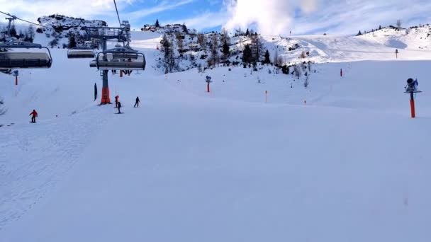 Waidring Austria 2023 View Cable Car Winklmoosalm Steinplatte Ski Resort — Wideo stockowe