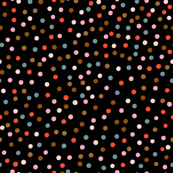 Abstraktes Nahtloses Muster Mit Handgezeichneten Kleinen Punkten Vector Polka Dot — Stockvektor