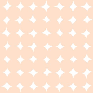 Büyük kesme daireli soyut vektör deseni. Noktalı ve yıldızlı kusursuz doku. Geçmişe dönük modern arkaplan