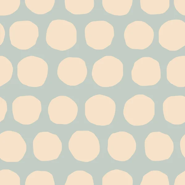 Vector Seamless Pattern Cutout Circles Hand Drawn Polka Dot Texture — Stock Vector