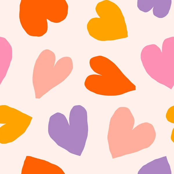 Απρόσκοπτη Μοτίβο Κομμένες Καρδιές Διάνυσμα Ρομαντική Υφή Φόντο Χαριτωμένες Καρδιές — Διανυσματικό Αρχείο