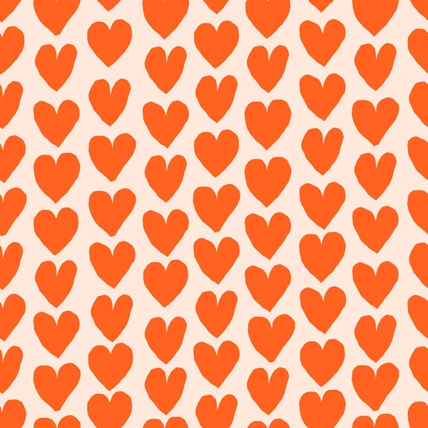 Krásný Monochromatický Vzor Srdcem Bezešvé Vektorové Textury Ručně Kreslenými Srdci — Stockový vektor