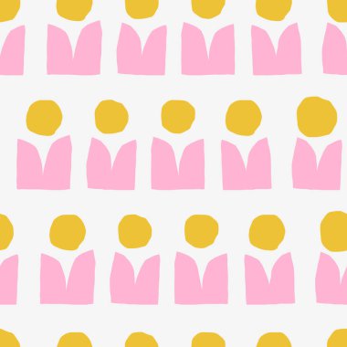 Soyut şekilli kusursuz bir desen. Kesik şekilli vektör dokusu. Modern yaratıcı arka plan