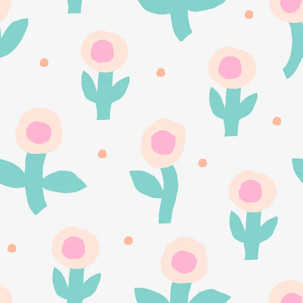 Motif Floral Vectoriel Sans Couture Texture Abstraite Avec Des Fleurs — Image vectorielle