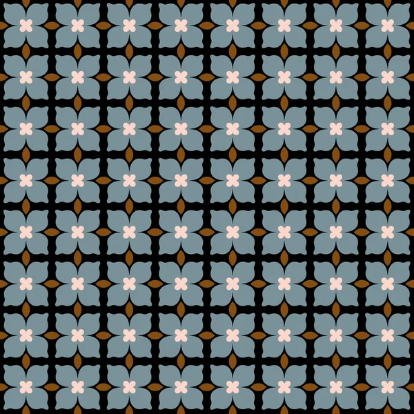 Візерунок Геометричного Візерунку Абстрактна Квіткова Структура Безшовні Прикраси Зроблені Ґратки — стоковий вектор