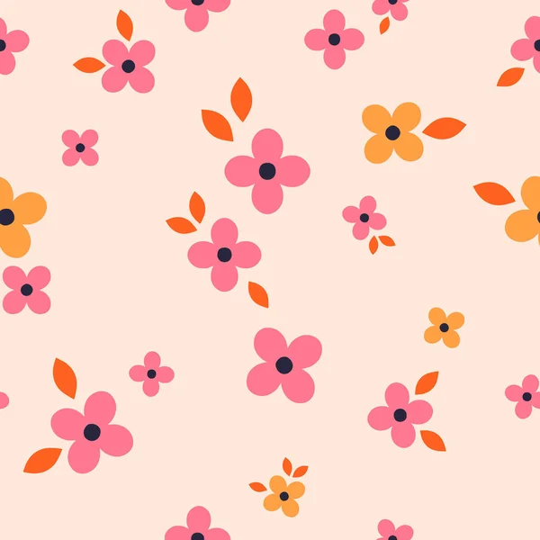 Modèle Floral Abstrait Texture Vectorielle Sans Couture Avec Petites Fleurs — Image vectorielle