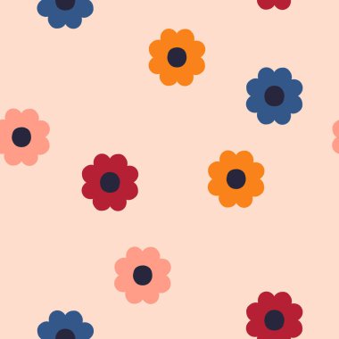 Basit çiçekli, soyut, pürüzsüz doku. Yaratıcı minimalist çiçek vektör deseni. Geçmişe dönük güzel çiçek arkaplanı. 
