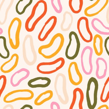 Mürekkep çizgileri olan vektör deseni. Organik şekilli, soyut, pürüzsüz doku. El çizimi mürekkep çizgileri arka plan.