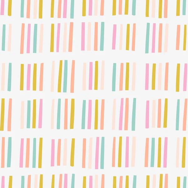 Abstraktes Muster Retro Stil Nahtlose Textur Mit Handgezeichneten Linien Farbenfroher — Stockvektor