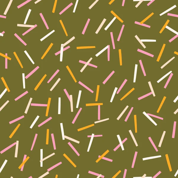 Cute Proste Tekstury Wyłożone Confetti Płynny Wzór Chaotycznymi Liniami Abstrakcyjne — Wektor stockowy