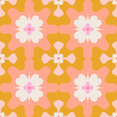 Geometrik süslemeli güzel soyut desen. Klasik seramik seramik seramik şeklinde kusursuz çiçek dokusu. Ev dekorasyonu ve tekstil tasarımı için mükemmel yaratıcı mozaik ögesi