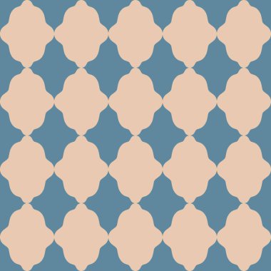 Tekrarlayan geometrik şekilli basit ve zarif vektör deseni. Pastel renkli retro eşkenar dörtgen ile modern kusursuz doku. Klasik geometrik arkaplan