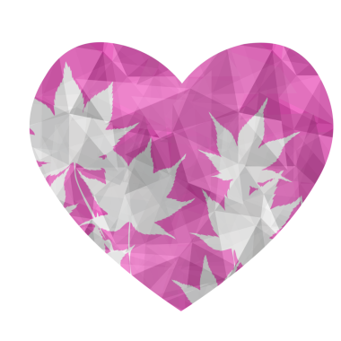 Çizgi sanatı ile renkli kalp çokgeni