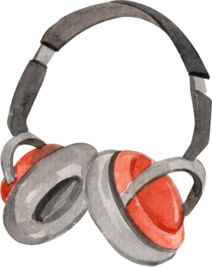 Beyaz arkaplanda kulaklık