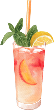 Soda, elle çizilmiş suluboya.