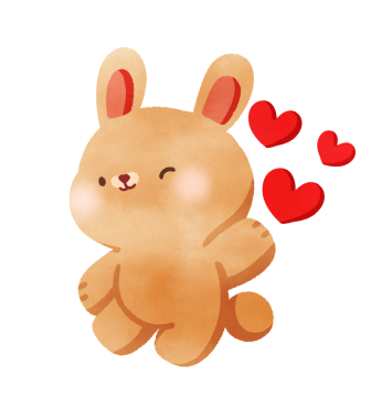 Sevgililer Günü 'nde mutlu kahverengi tavşan