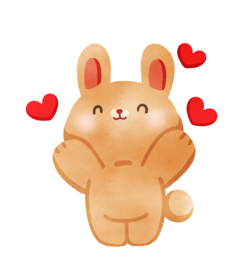 Sevgililer Günü 'nde mutlu kahverengi tavşan