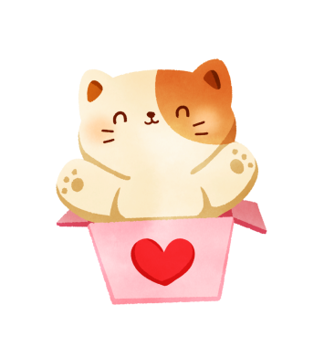 Sevgililer Günü 'nde mutlu kedi.