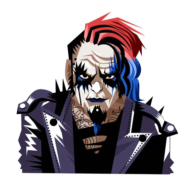 Punkrock Makeup Galen Clown Vektorgrafik