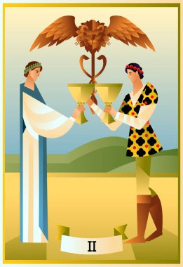 iki fincan küçük arkana tarot kartı