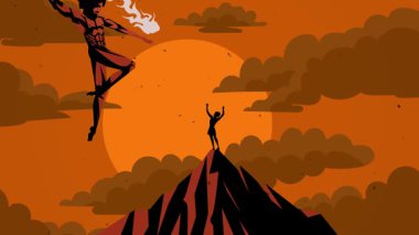 Prometheus Titan insanlara ateş veriyor.