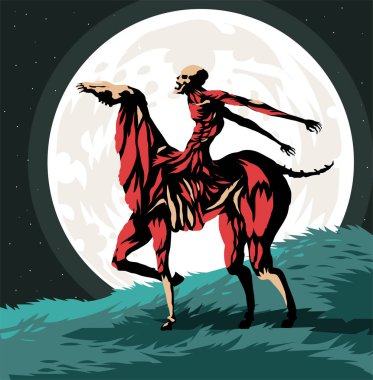 Gece karanlığında şeytani bir şeytan.