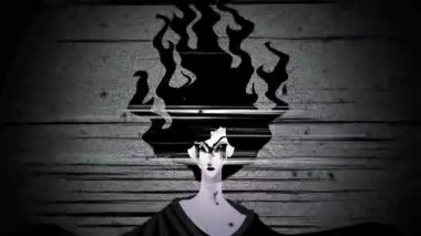 Eski TV ekranında sinyal olmayan soluk renkli hayalet.