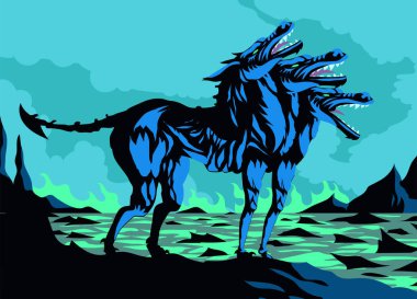 Yunan mitolojisi Üç başlı Cerberus Köpeği