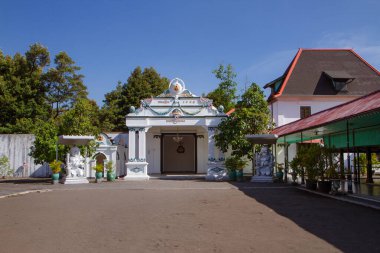 building inside keraton or Yogyakarta Sultanate Palace complex clipart