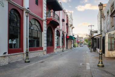 Kota Lama or Old City, Semarang downtown street with old historical building  clipart