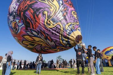 Wonosobo, 2 Nisan 2025. Sıcak Hava Balon Kültür Festivali
