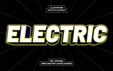 Elektrik 3B Kalın Metin Efekti