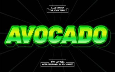 Avokado 3B Kalın Metin Biçimi Efekti