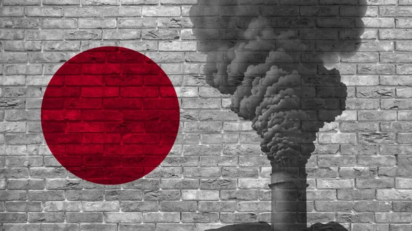 Die Verschmutzung Durch Die Japanische Industrie Trägt Zum Klimawandel Bei — Stockfoto