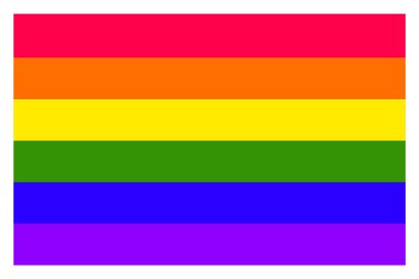 Gökkuşağı bayrağı arkaplanı, renkli illüstrasyon